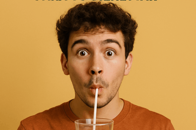 🥤 Beber Agua con Limón Usando Pajita: El Secreto Natural para Tu Bienestar